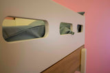 FLEXA Popsicle Mid Sleeper Bed with straight ladder, Solid oak/Pine wood with HDF, 90x200 cm