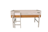 FLEXA Popsicle Mid Sleeper Bed with straight ladder, Solid oak/Pine wood with HDF, 90x200 cm
