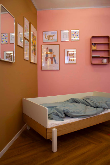 FLEXA Popsicle Single Bed, Solid Oak/Pine wood with HDF, 90x200 cm