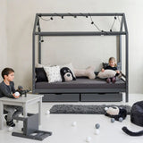 Hoppekids ECO Dream House Bed, White, Pine, 90x200 cm