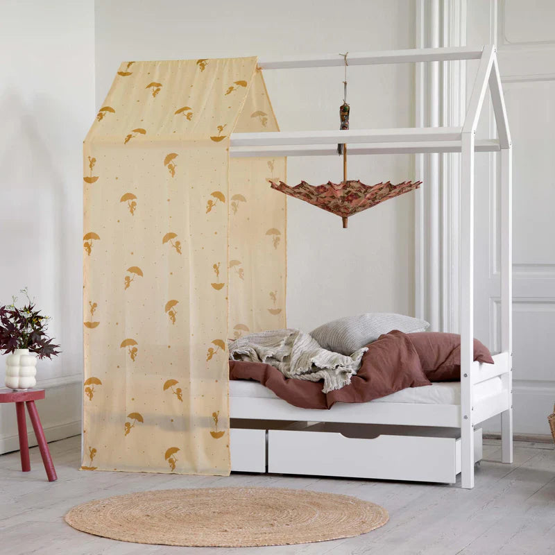 Hoppekids Ole Lukoie Bed Curtain for House Bed, Yellow