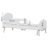 Hoppekids Blend Toddler Bed, White, MDF, 70x160 cm