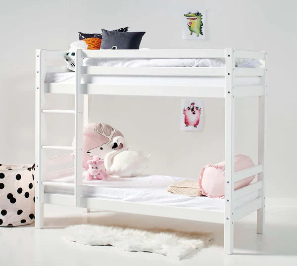 Hoppekids ECO Dream Bunk Bed (non-detachable), White, Pine, 70x160 cm