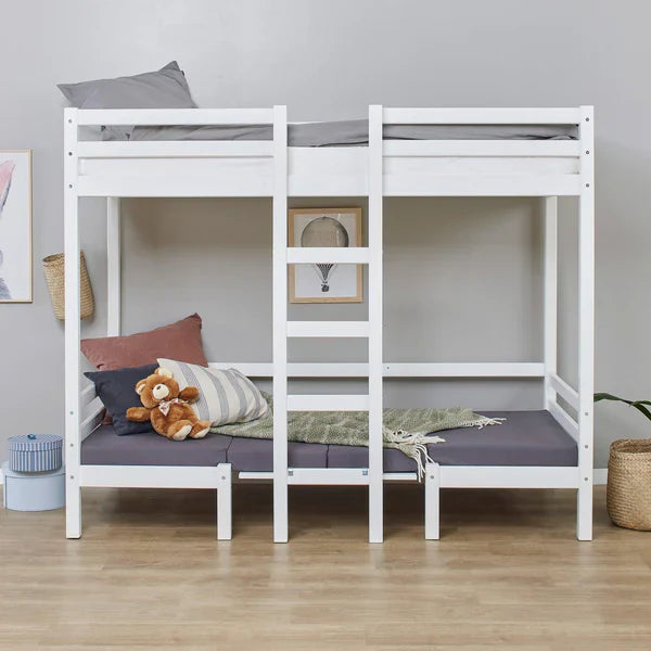 Hoppekids ECO Dream JUMBO Bunk Bed, White, Pine, 90x200 cm