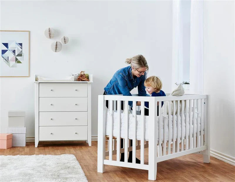 Hoppekids ANTON Baby Cot Bed, White, Pine, 60x120 cm