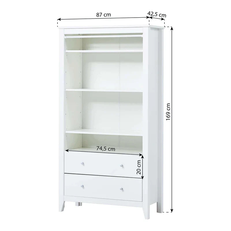Hoppekids HANS Cabinet with 2 drawers, White, Pine