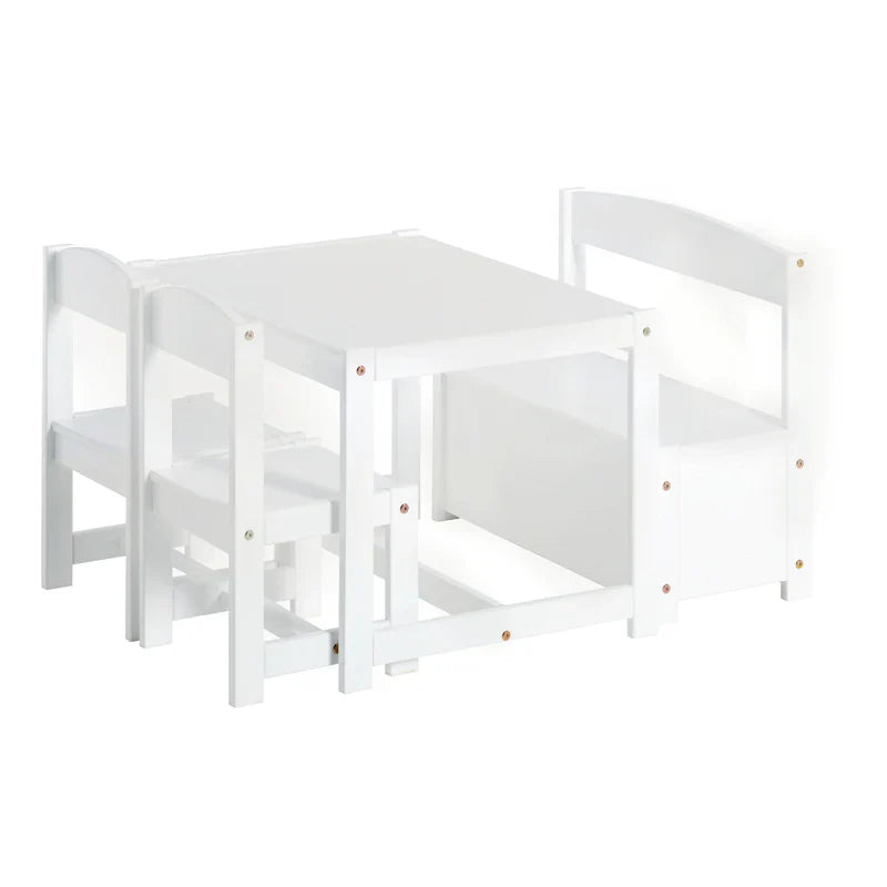Hoppekids MATHILDE Children's Set with Storage, White, Pine