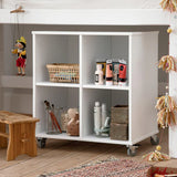 Hoppekids Shelf with wheel, White, Pine