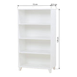 Hoppekids PETER Bookshelf with 3 shelves, White, MDF