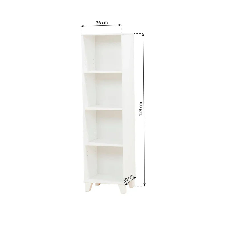 Hoppekids MARIE Bookshelf with 3 shelves, White, Pine
