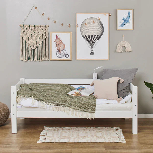 Hoppekids ECO Luxury Toddler Bed, White, Pine, 70x160 cm