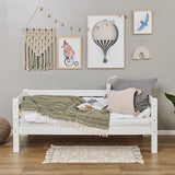Hoppekids ECO Luxury Toddler Bed, White, Pine, 70x160 cm