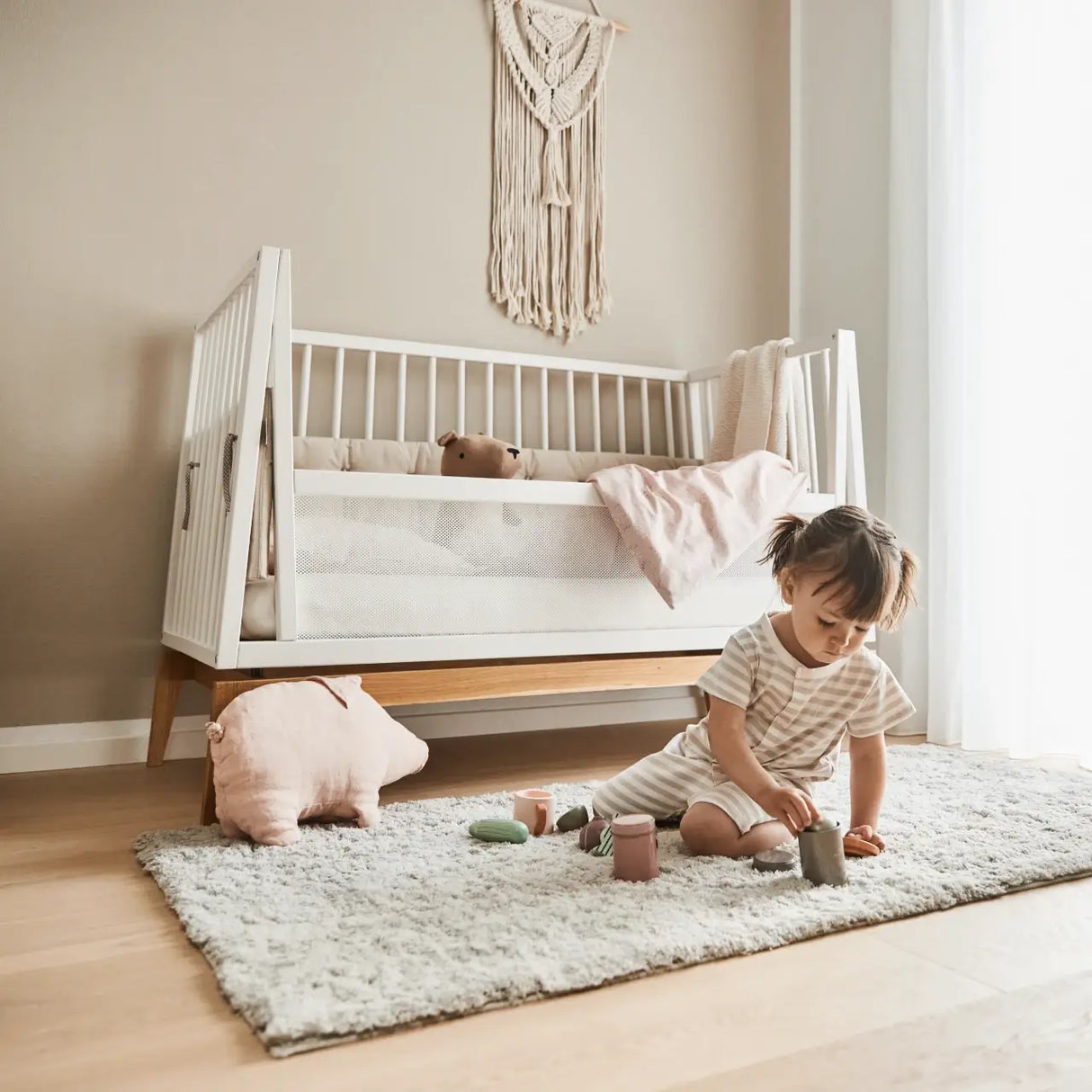 Leander Luna Cot in White (60 x 120cm)