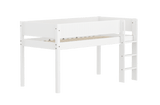 FLEXA Mid Sleeper Bed with straight ladder, MDF/Solid Pine, 90x200 cm