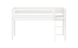 FLEXA Mid Sleeper Bed with slanting ladder, MDF/Solid Pine, 90x200 cm
