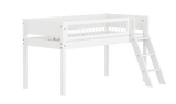 FLEXA Mid Sleeper Bed with slanting ladder, MDF/Solid Pine, 90x200 cm