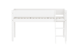 FLEXA Mid Sleeper Bed with slanting ladder, MDF/Solid Pine, 90x200 cm