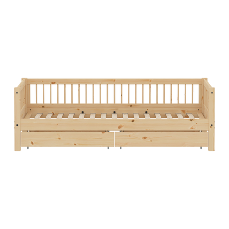 Single Bed with storage, 90x200 cm, Pine