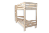 FLEXA Classic Raw Bunk Bed, Solid Pine/Birch Plywood, 90x200 cm