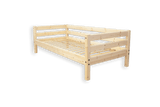 FLEXA Classic Raw Single Bed, Solid Pine/Birch Plywood, 90x200 cm