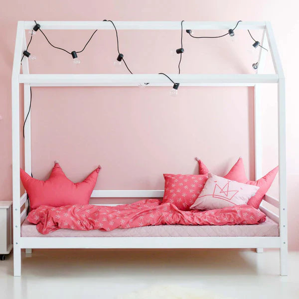 Hoppekids ECO Dream House Bed, White, Pine, 90x200 cm