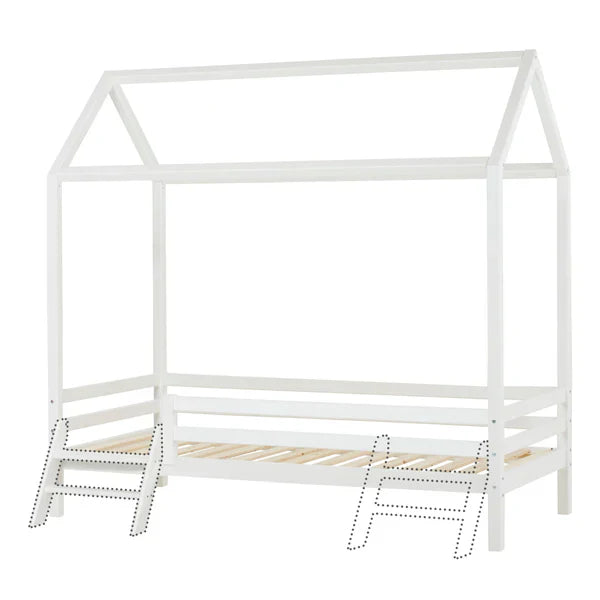 Hoppekids ECO Dream House Bed, White, Pine, 90x200 cm