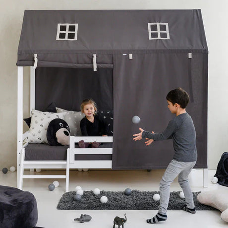 Hoppekids ECO Dream House Bed, White, Pine, 90x200 cm