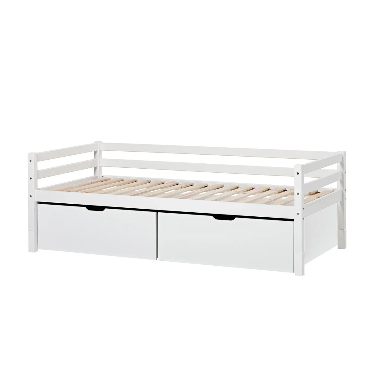 Hoppekids ECO Dream Day Bed with Plus Size Drawers, White, Pine/MDF, 90x200 cm