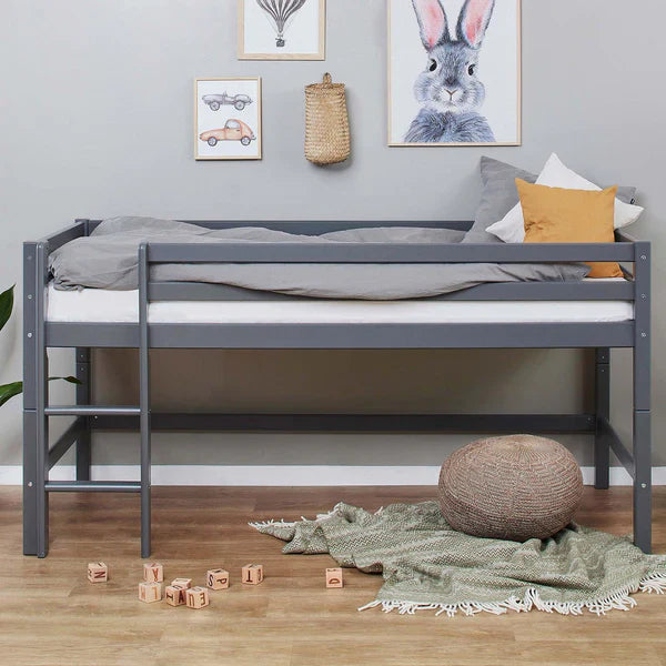 Hoppekids ECO Dream Mid Sleeeper Bed, Pale Rose, Pine, 90x200 cm