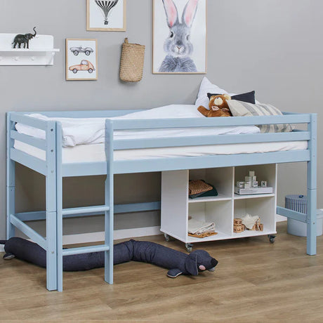 Hoppekids ECO Dream Mid Sleeeper Bed, Pale Rose, Pine, 90x200 cm