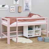 Hoppekids ECO Dream Mid Sleeeper Bed, Pale Rose, Pine, 90x200 cm