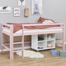 Hoppekids ECO Dream Mid Sleeeper Bed, Pale Rose, Pine, 90x200 cm