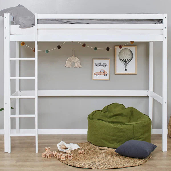 Hoppekids ECO Dream Loft Bed, White, Pine, 90x200 cm