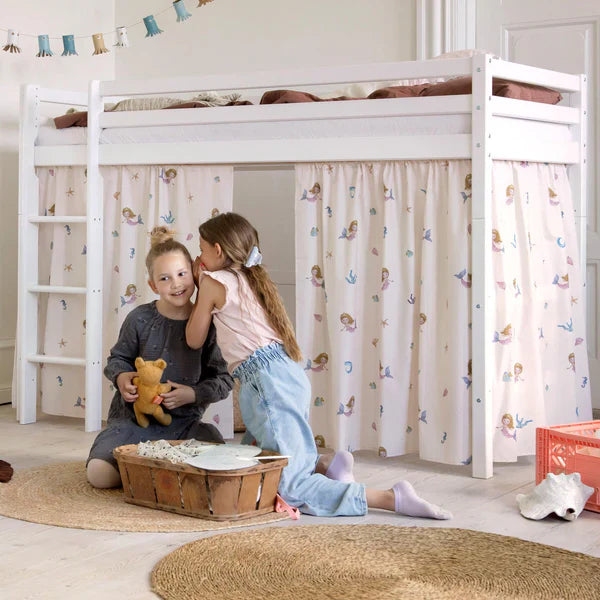 Hoppekids ECO Dream High Sleeper Bed, White, Pine, 90x200 cm