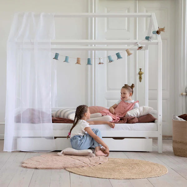 Hoppekids ECO Dream House Bed, White, Pine, 90x200 cm