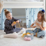 Hoppekids ECO Dream Mid Sleeeper Bed, Pale Rose, Pine, 90x200 cm