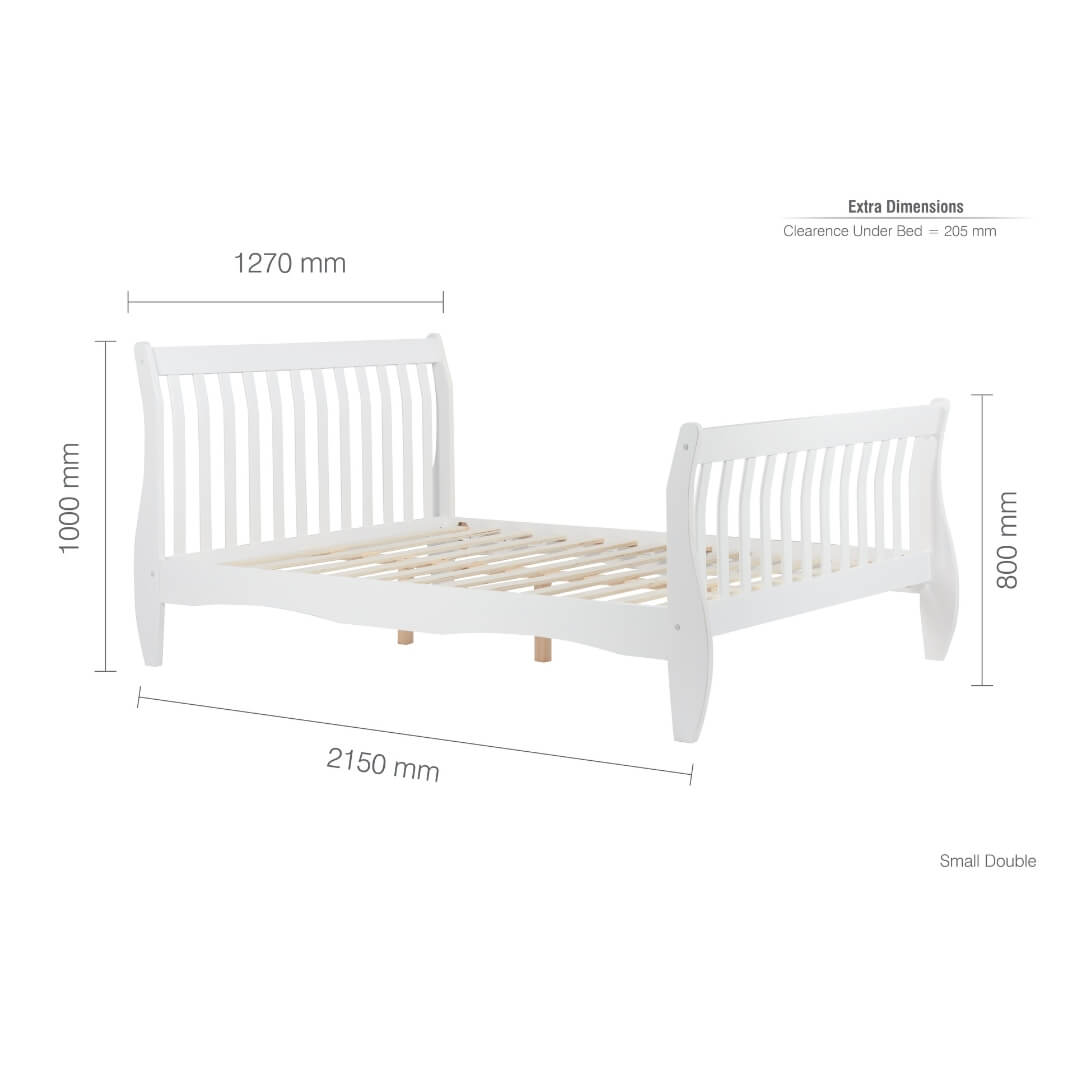 Birlea Belford Small Double Bed in White 