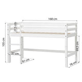 Hoppekids ECO Dream Mid Sleeeper Bed, White, Pine, 70x160 cm