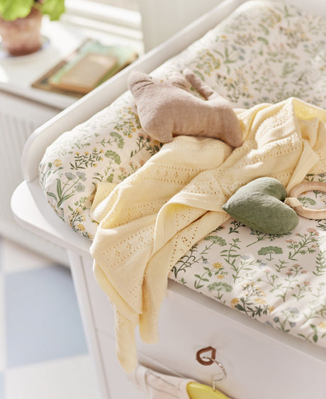 Swan Changing Cushion, Summer Flowers