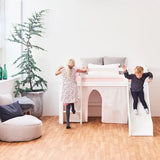 Hoppekids ECO Dream Mid Sleeeper Bed with Slide, White, Pine, 70x160 cm