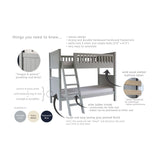 Little Folks Furniture Fargo Bunk Bed With Trundle In Ivory White
