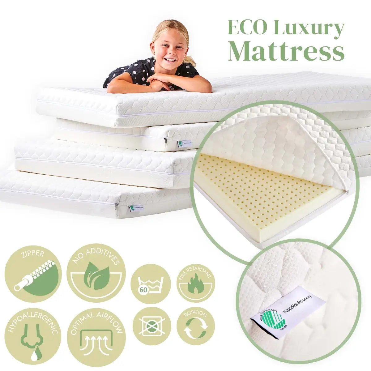 Hoppekids Eco Luxury Mattress - Various Sizes