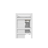 LIFETIME Kidsrooms BREEZE Collection All-IN-ONE High Sleeper with Storage Steps