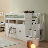 LIFETIME Kidsrooms BREEZE Collection All-IN-ONE High Sleeper with Storage Steps