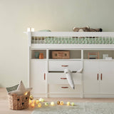 LIFETIME Kidsrooms BREEZE Collection All-IN-ONE High Sleeper with Storage Steps