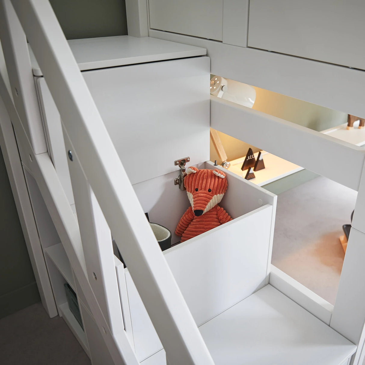 LIFETIME Kidsrooms Mid-Sleeper Bed with Storage Steps
