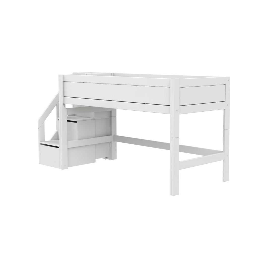 LIFETIME Kidsrooms Mid-Sleeper Bed with Storage Steps
