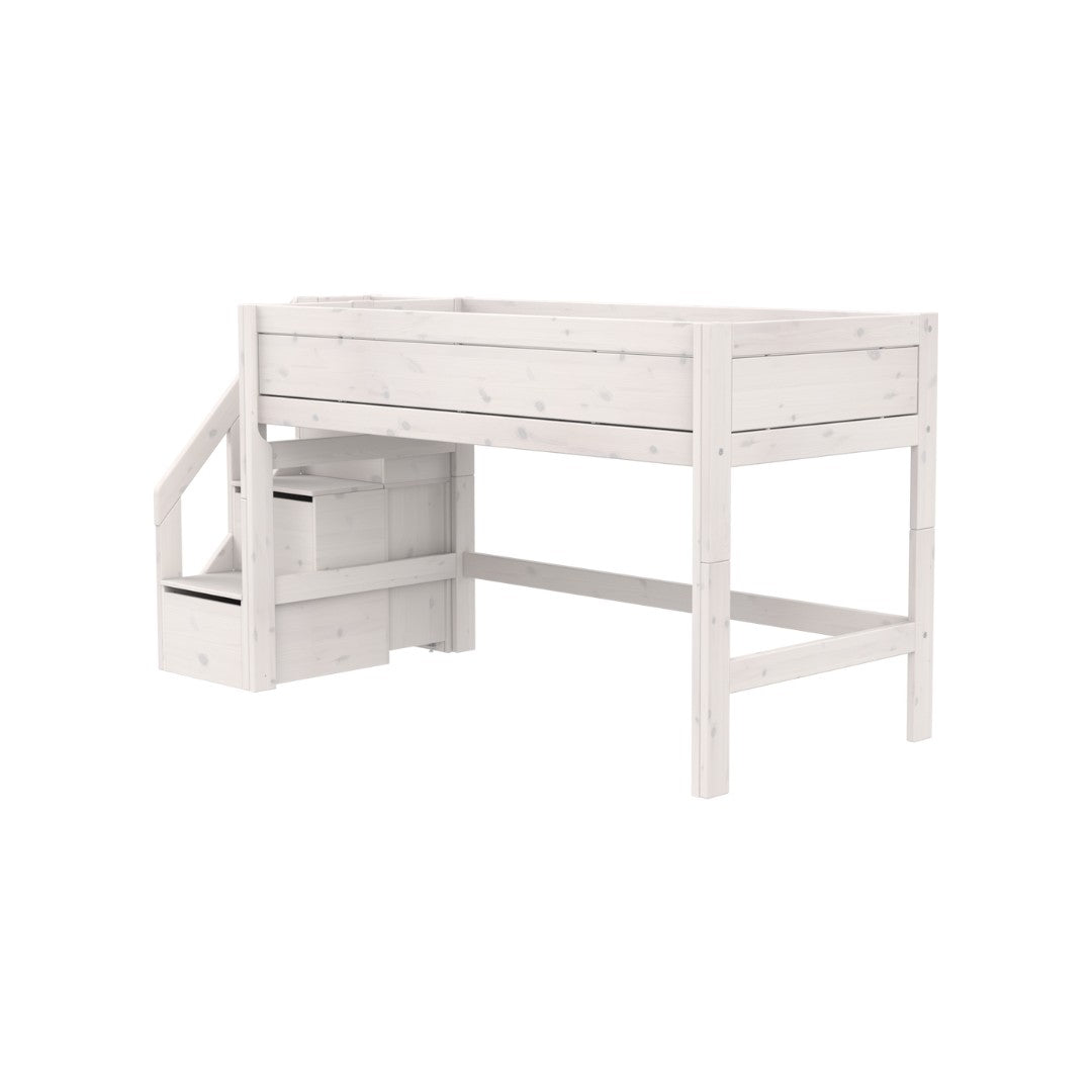 LIFETIME Kidsrooms Mid-Sleeper Bed with Storage Steps