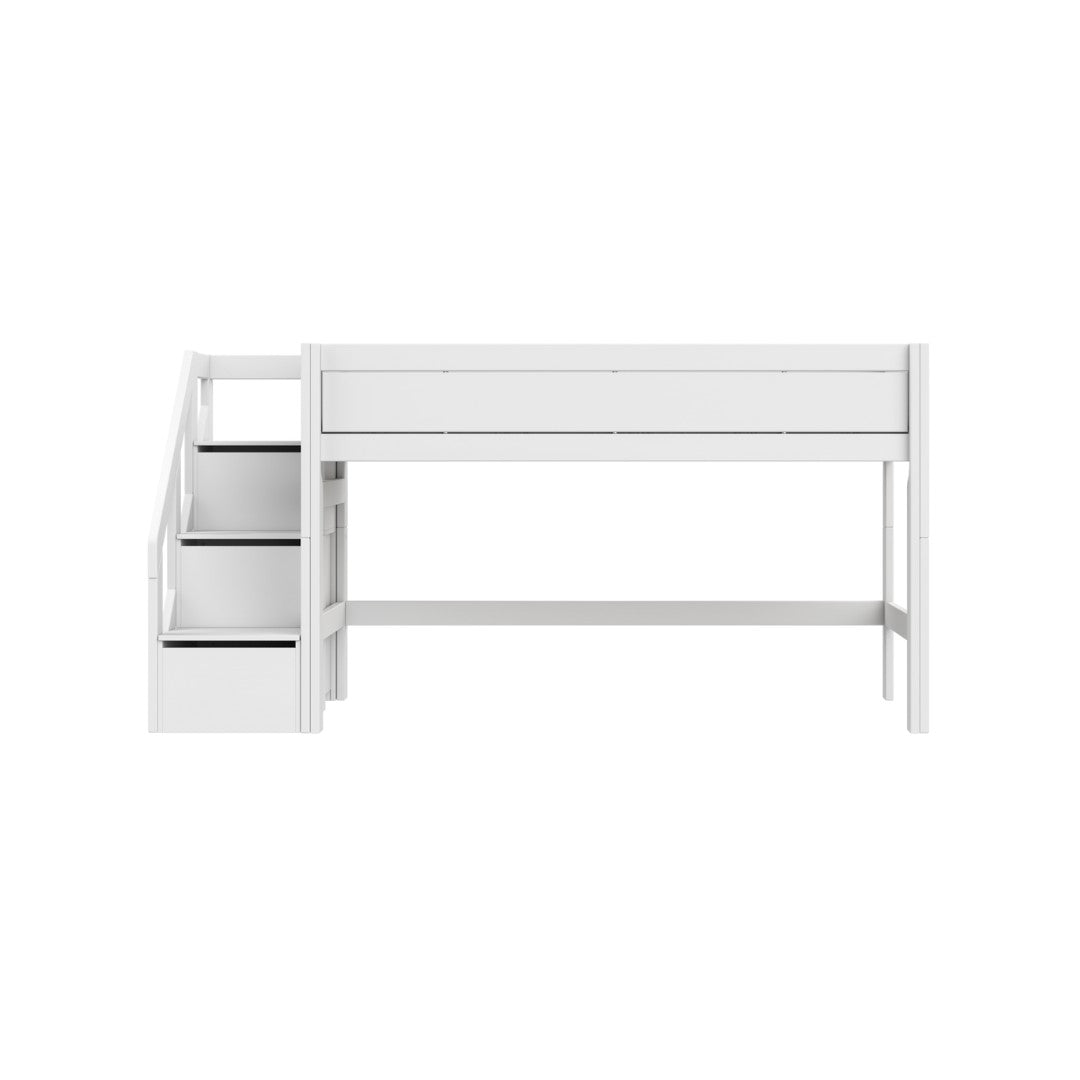 LIFETIME Kidsrooms Mid-Sleeper Bed with Storage Steps