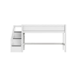 LIFETIME Kidsrooms Mid-Sleeper Bed with Storage Steps
